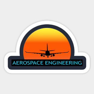 aerospace engineer, airplane, aeronautical engineering Sticker